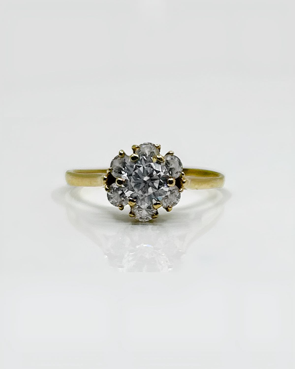 Bague or 18k 2.30grs Oxyde de zirconium no 56