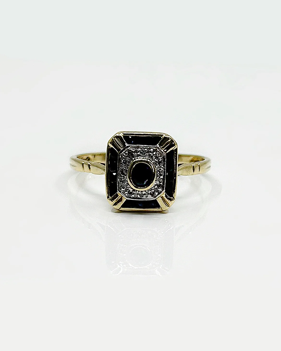 Bague or 18k 3.63grs Saphir 0.33 crt no 60