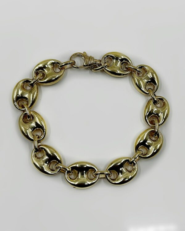 Bracelet or 18k Grain de Café 19.60grs 20cm