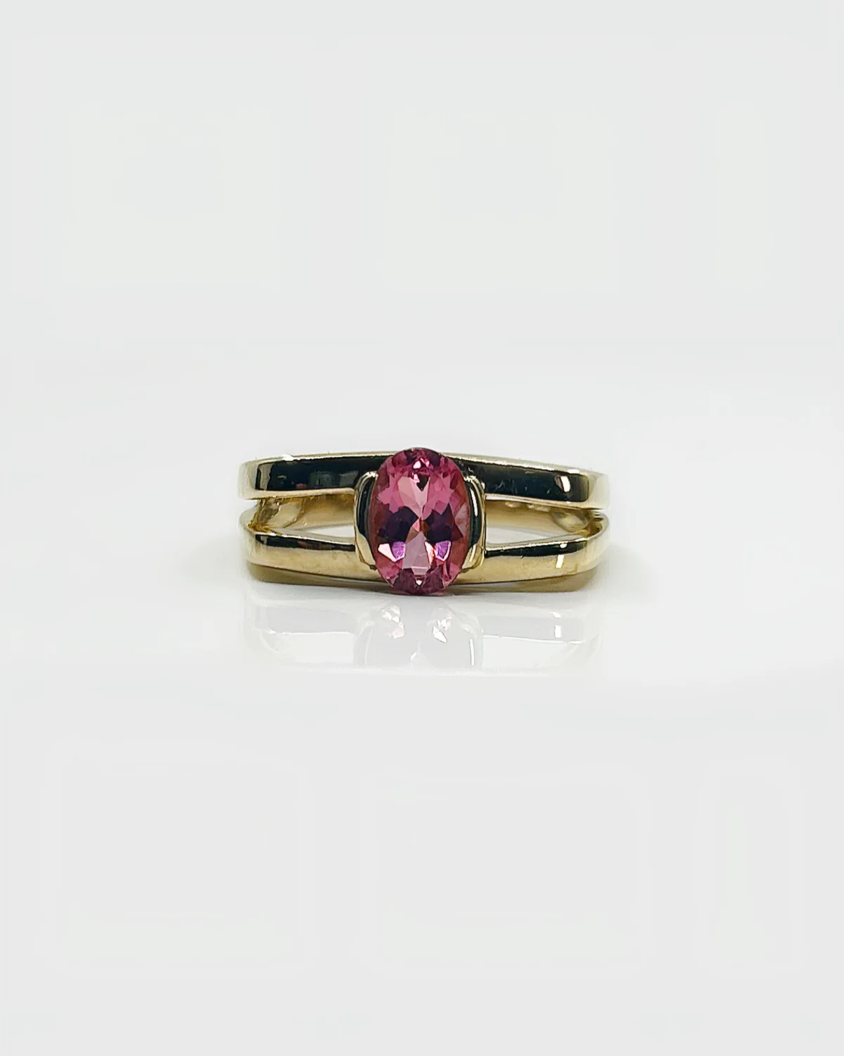 Bague Or 18k Quartz Rose - 6.06grs - 58