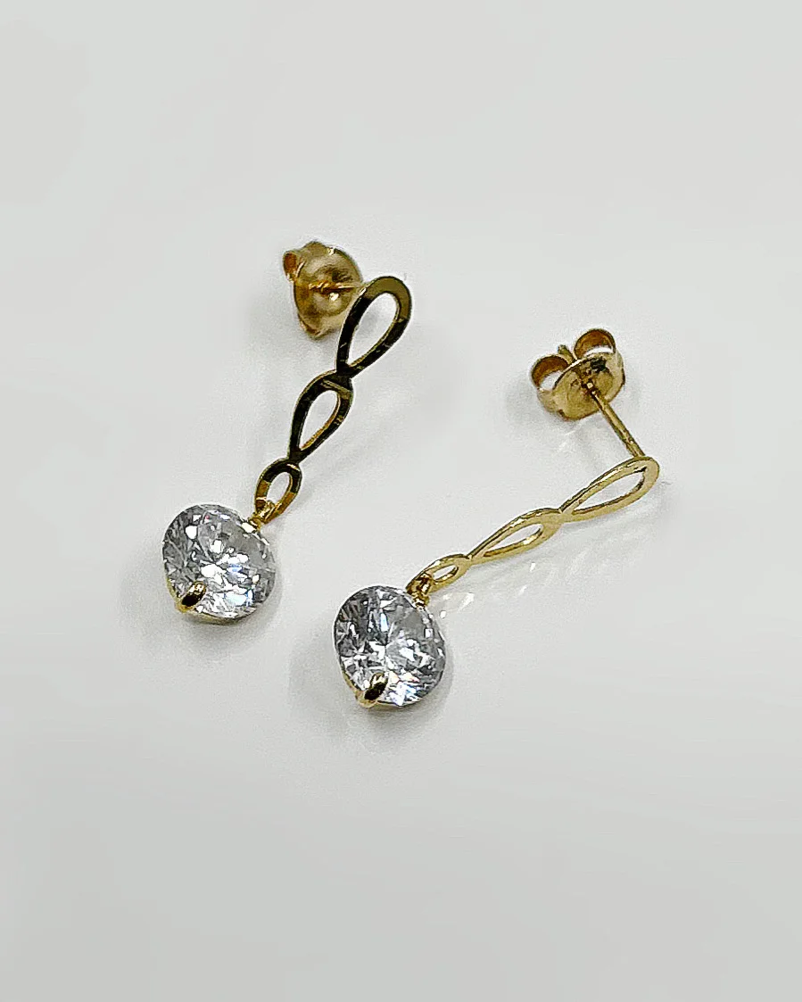 Boucles d'Oreilles or 18k 1.23grs Oz