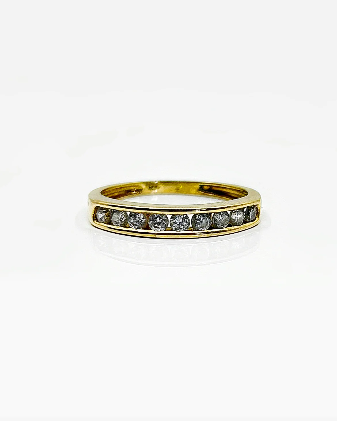 Bague or 18k 2.34grs Oxyde de zirconium no 52