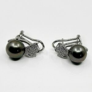 Boucles d'Oreilles Perles Tahiti or 18k 6.60grs