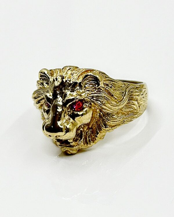 Bague Tigre or 18k 17.48grs rubis no 67