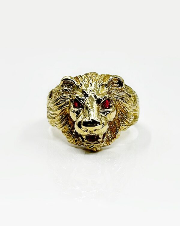 Bague Tigre or 18k 17.48grs rubis no 67