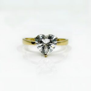 Bague Coeur or 18k Oxide 2.12grs - 53