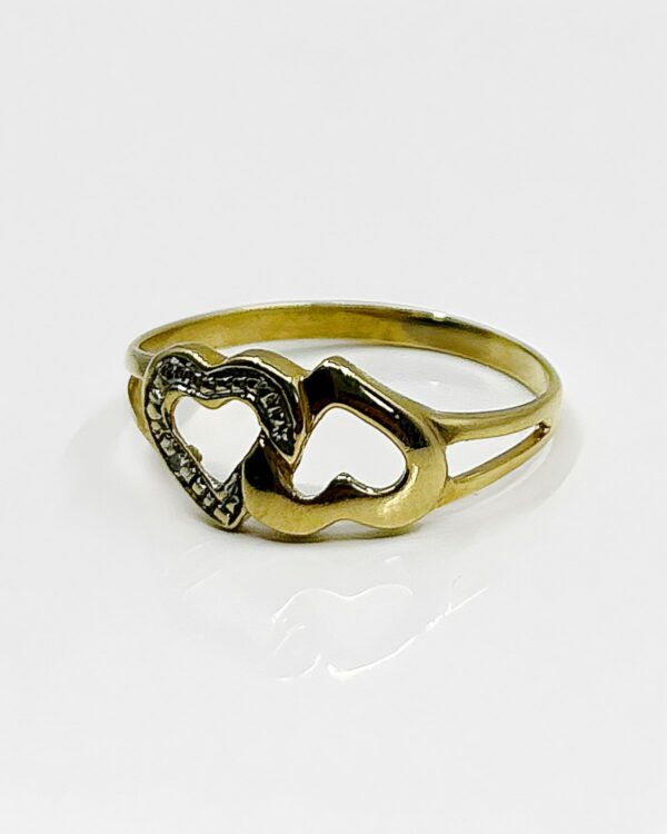 Bague Coeurs or 18k 1.74grs no 54