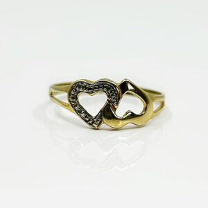 Bague Coeurs or 18k 1.74grs no 54