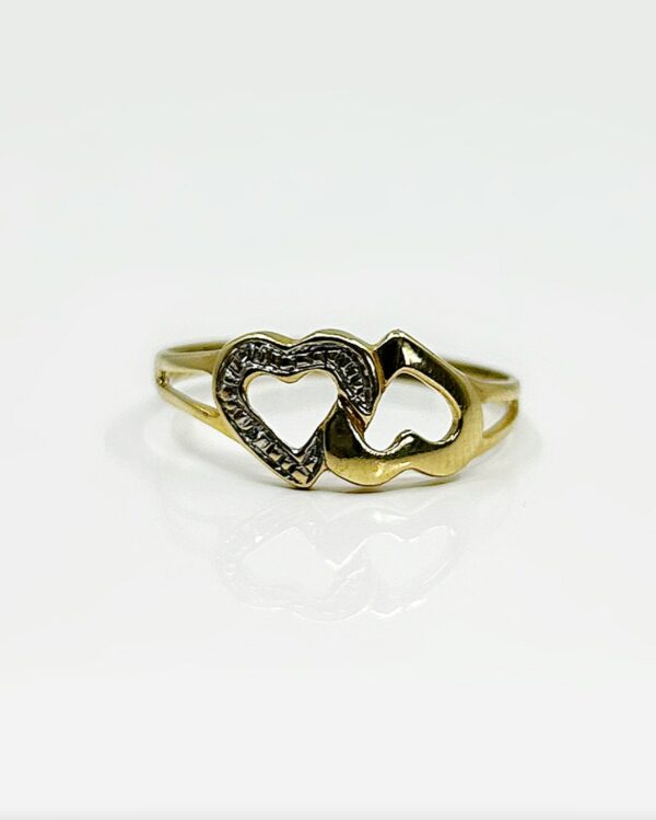 Bague Coeurs or 18k 1.74grs no 54