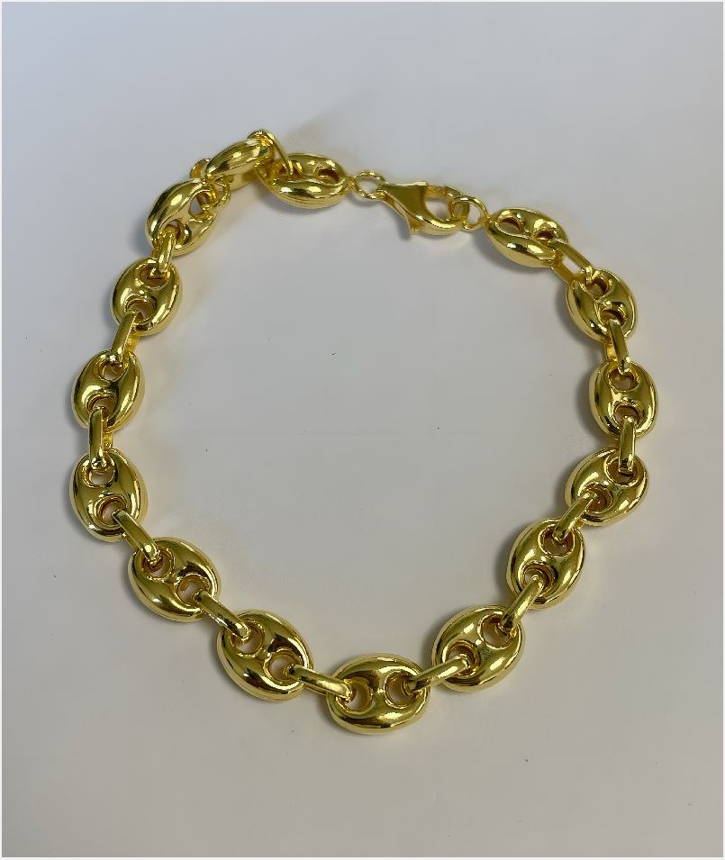 Bracelet Grain de Café or 18k 9.95grs - long 18cm