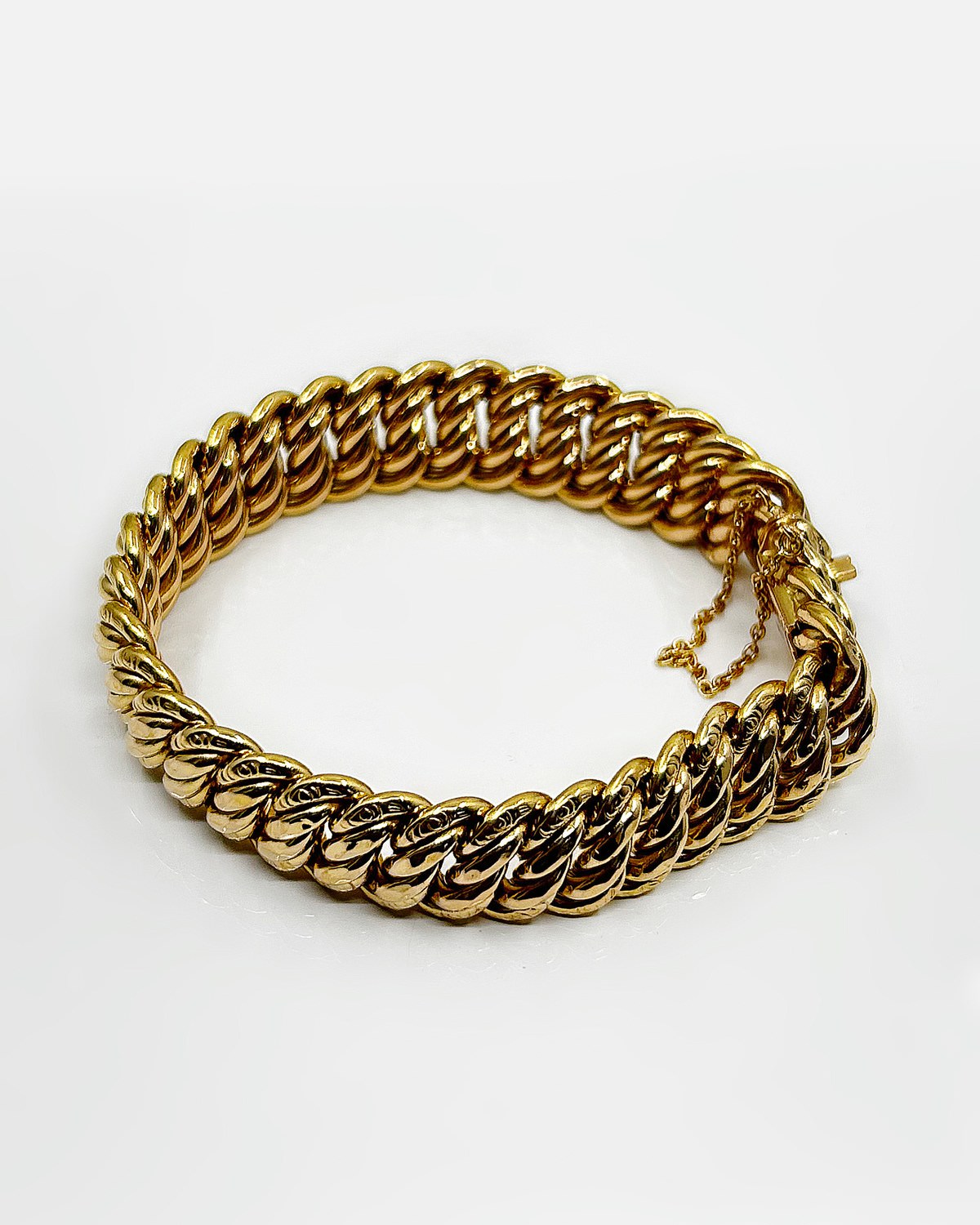 Bracelet or 18k Maille Américaine 17.50grs long 20cm