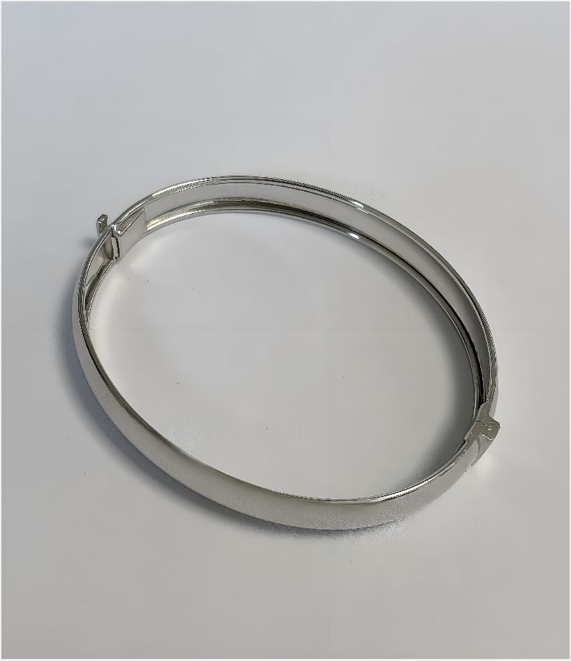 Bracelet rigide or blanc 18k 20.55 grs largeur 9 mm