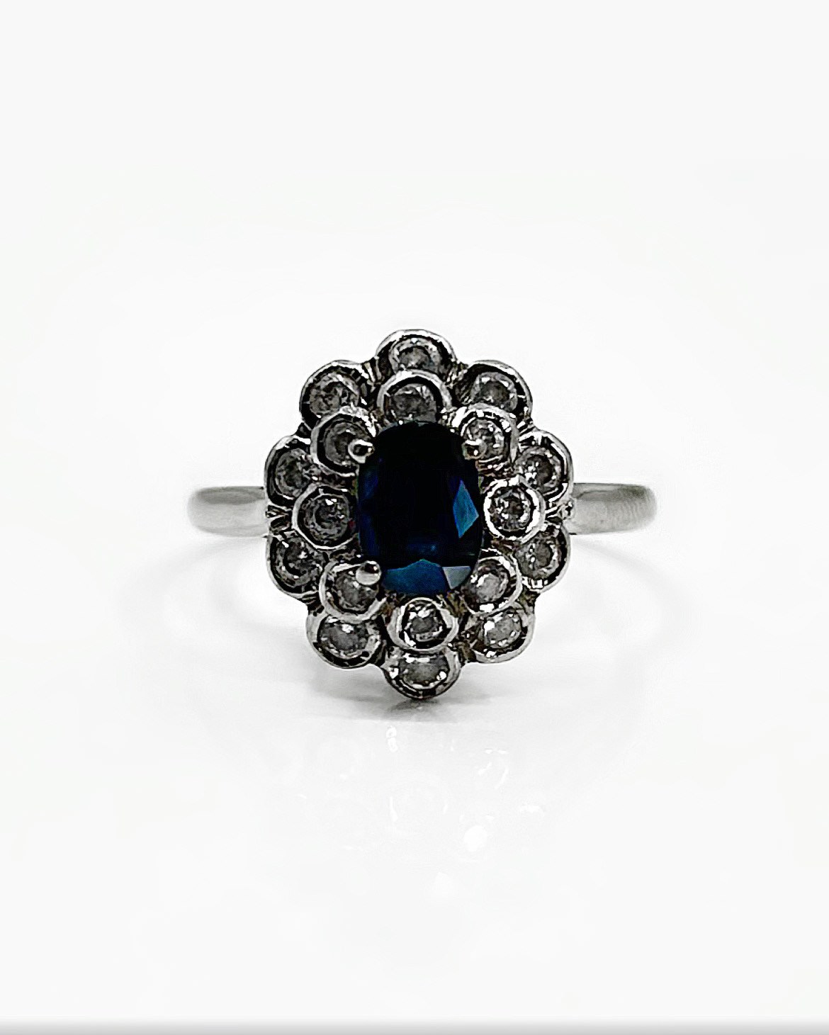 Bague d'occasion or 18k 3.28grs Saphir Diamants no 56