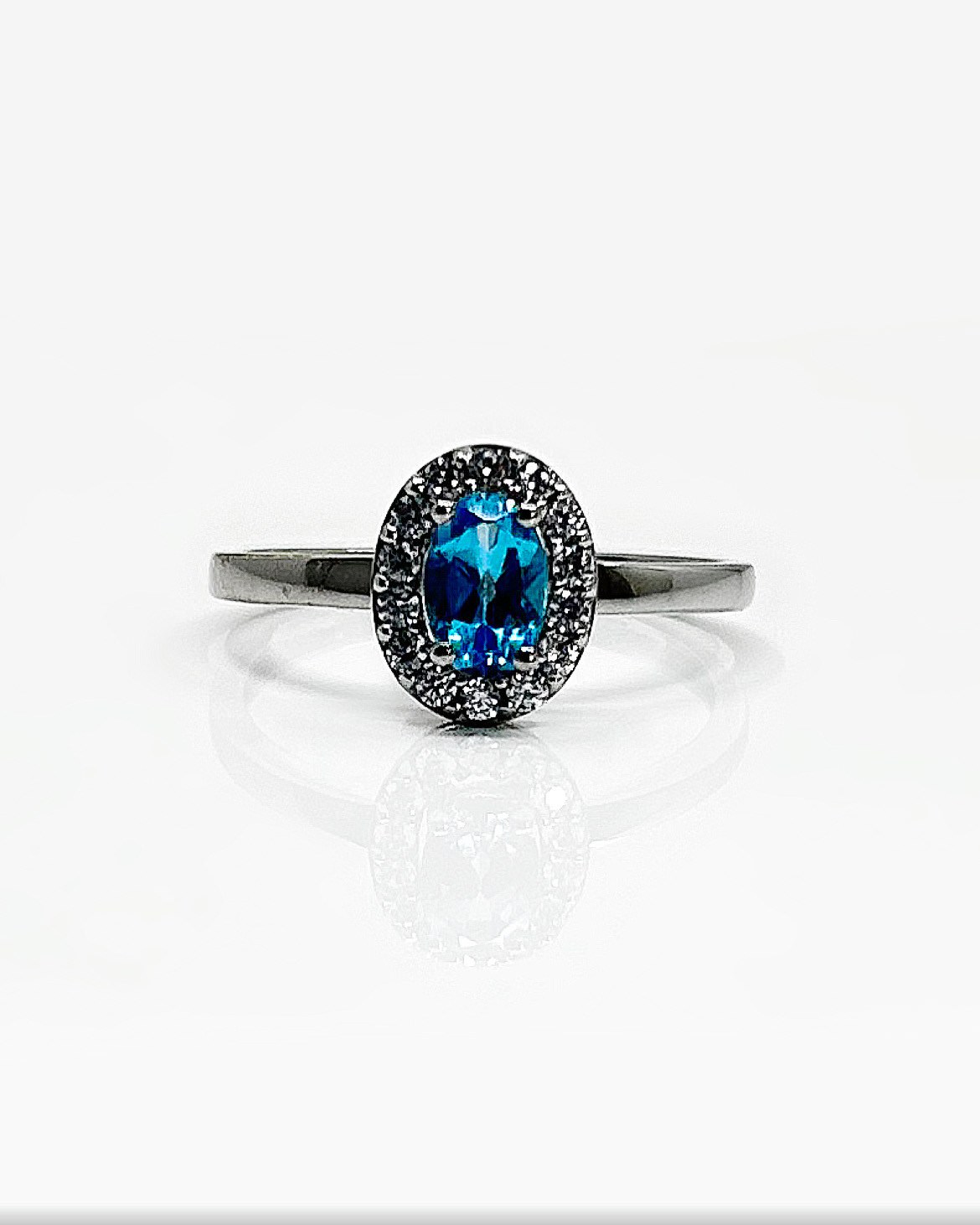 Bague d'occasion or 9 carats topaze oxides