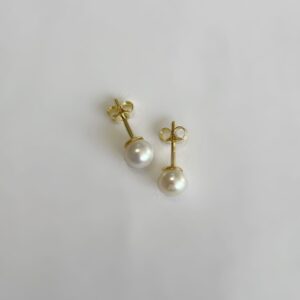 Boucles d'oreilles d'occasion or 0.40grs perles 5.5m