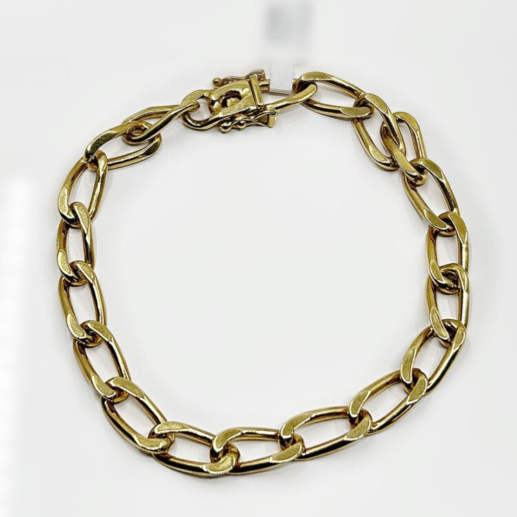 Bracelet Maille Gourmette Or 18k -23.90Grs