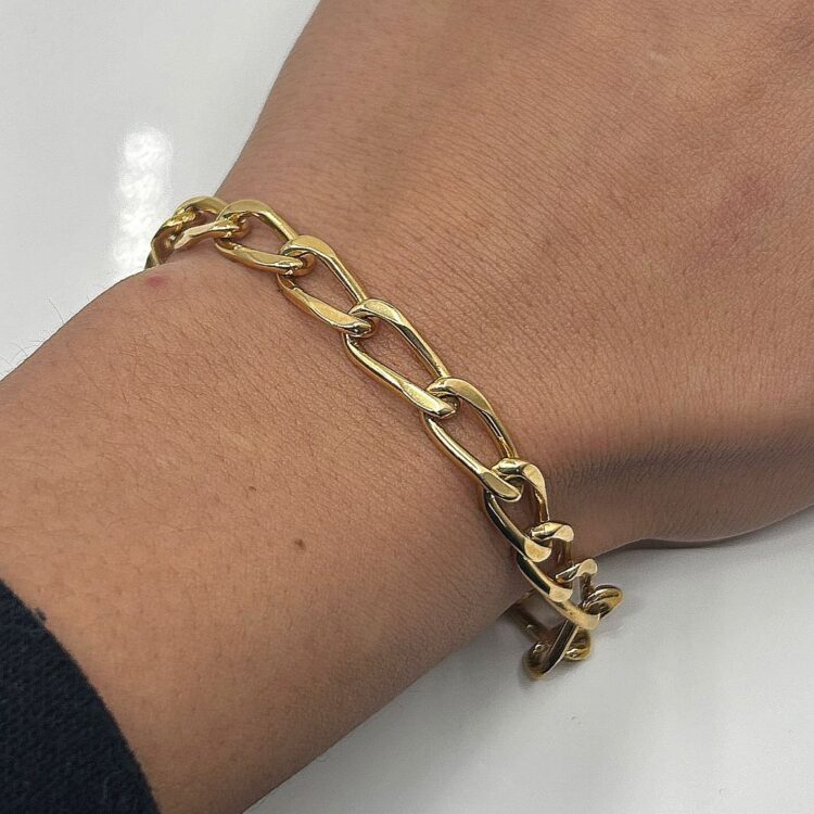 Bracelet Maille Gourmette Or 18k -23.90Grs