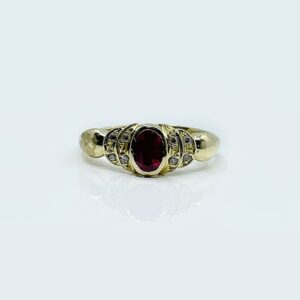 Bague or 18k 4.6grs rubis no 57