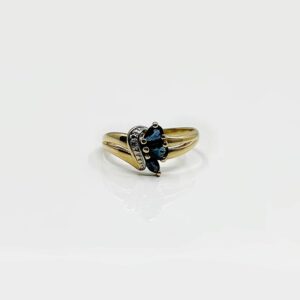 Bague or 18k 2.50grs saphir 0.50 carat no 58