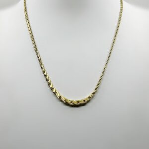 Collier or 18k 6.74grs maille palmier écrasée 40cm