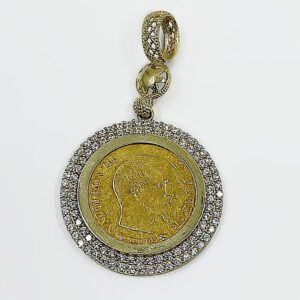 Pendentif porte piéce 10frs or 18k 7.51grs