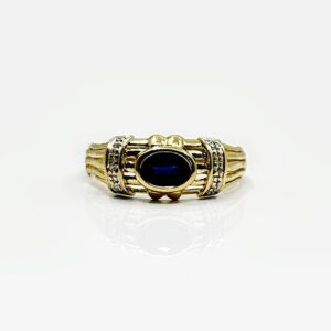 Bague or 18k 2.33grs saphir xxx crt - no 53