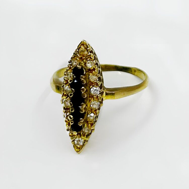 Bague or 18k 3.40grs saphir 0.20 crt - no 56