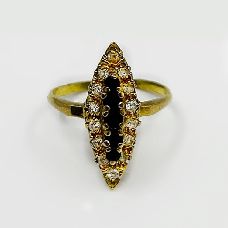 Bague or 18k 3.40grs saphir 0.20 crt - no 56