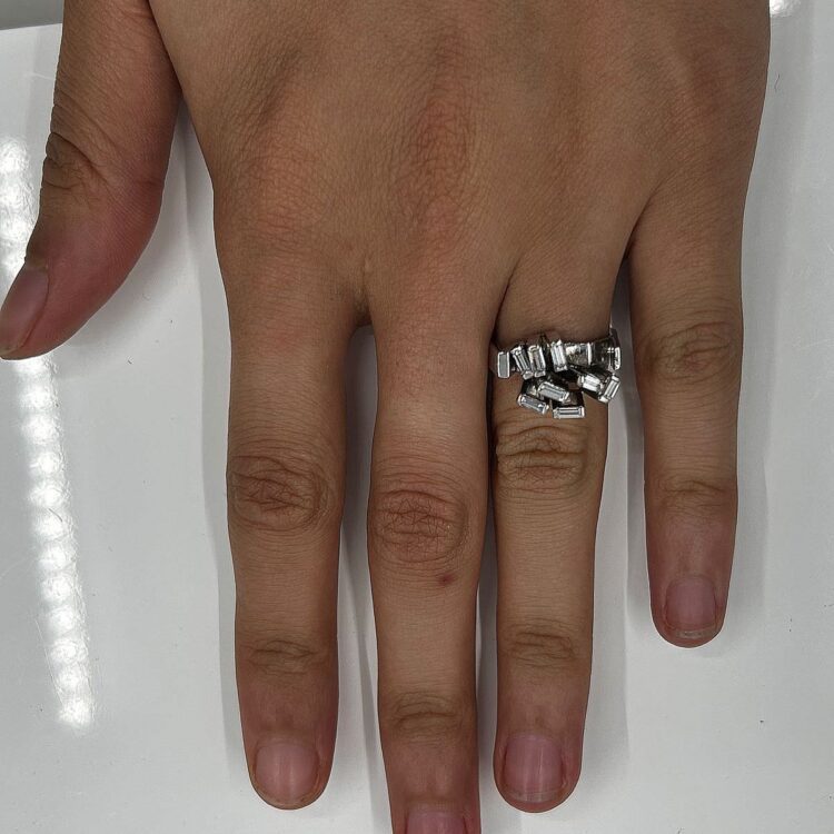 Bague d'occasion or blanc 18k 10.80grs - 51