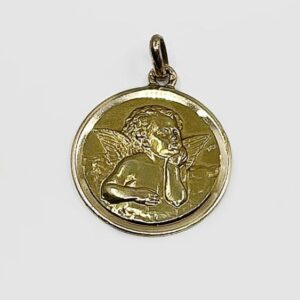 Médaille ange or 18k d’un poids de 5.85 grs