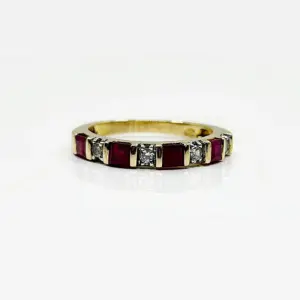 Bague Rubis Oz or 18k 2.84grs no 56