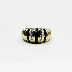 Bague or 18k 4.77grs Saphir 0.45 crt no 53