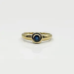 Bague or 18k 2.77grs Saphir xxx crt no 54