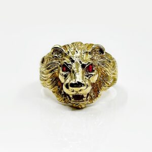 Bague Tigre or 18k 17.48grs rubis no 67