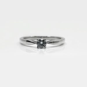 Bague or blanc 18k diamants 0.23 crt 2.05grs