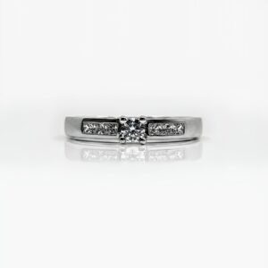 Bague diamants 0.60 crt or blanc 18k 3.95grs