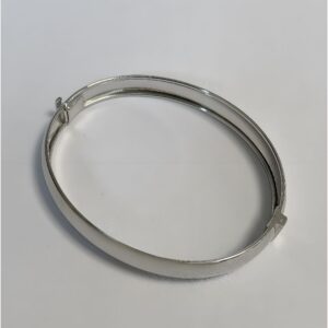 Bracelet rigide or blanc 18k 20.55 grs largeur 9 mm