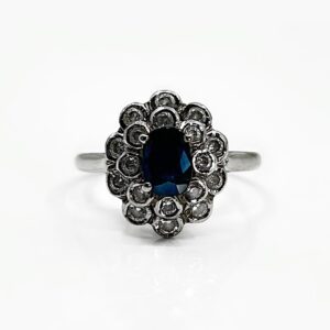 Bague d'occasion or 18k 3.28grs Saphir Diamants no 56