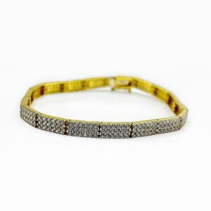 Bracelet d'occasion or 18k 14grs oxide 18cm