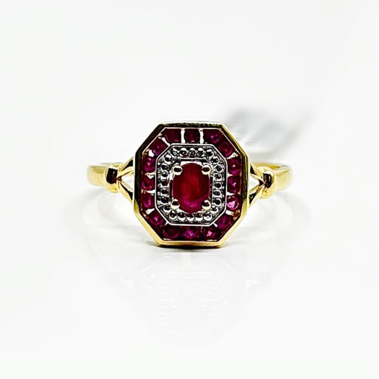 Bague rubis 0.52 or750j+rh