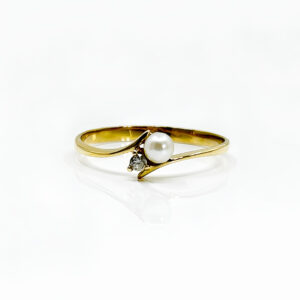 bague d'occasion perle oz or jaune 18k 1.19grs