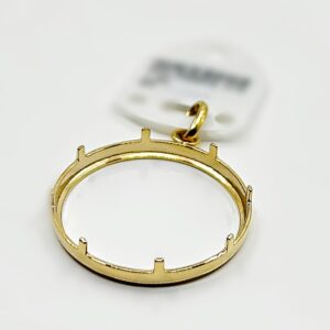 Pendentif Or 750 18k Porte Piece 20f 1.85grs