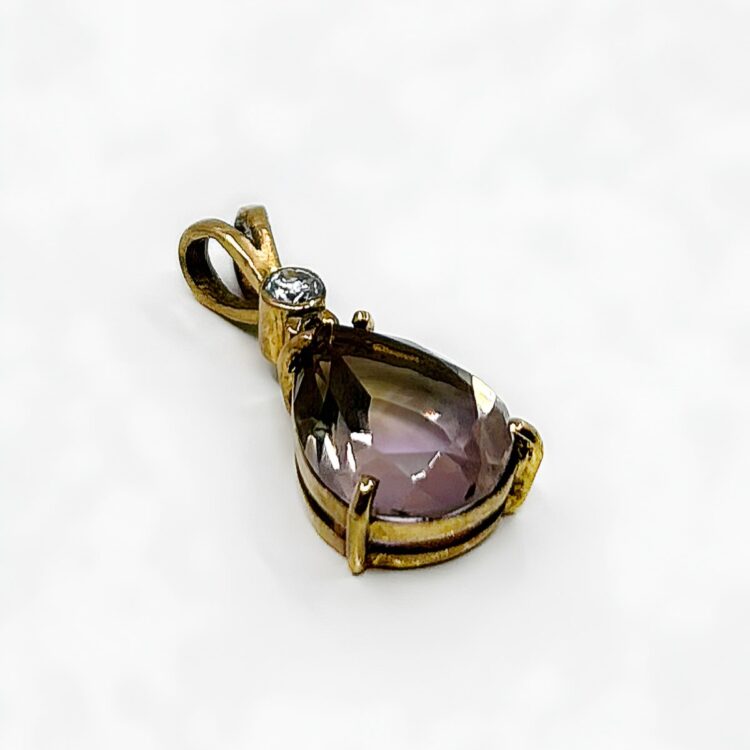 Pendentif or 18k 1.64grs améthyste