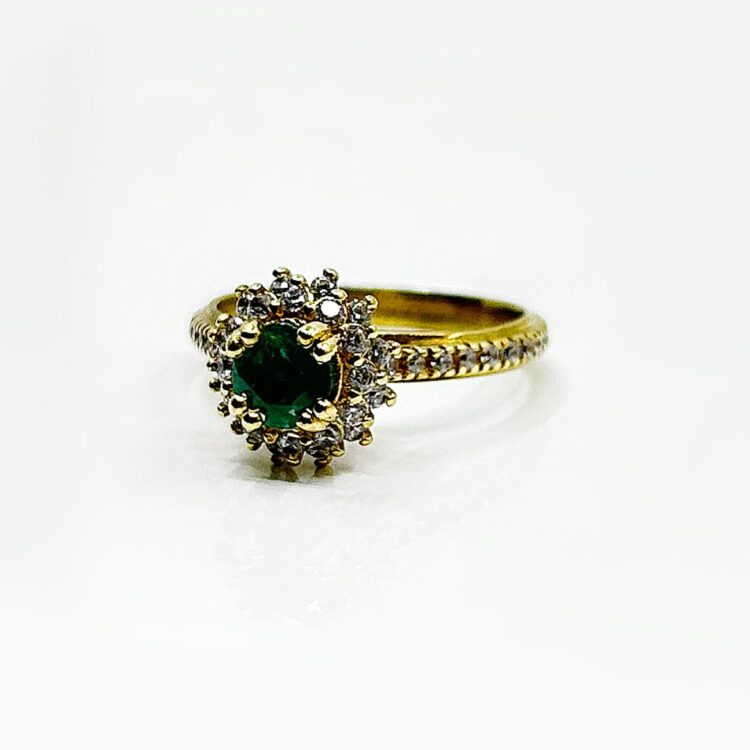 Bague or 18k 3.62grs Emeraude Oz no 51