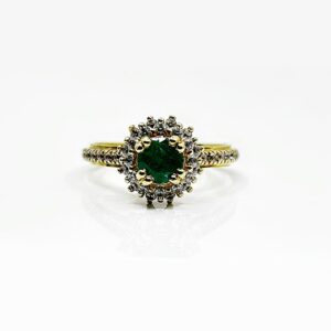 Bague or 18k 3.62grs Emeraude Oz no 51