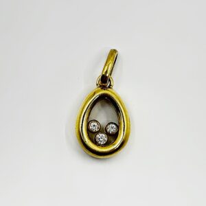 Pendentif or 18k Diamants 0.09 crt 4.14grs