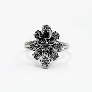 Bague or 18k Choux Diamants 0.34crt 4.12grs - 50