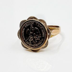 Bague Porte Pièce Pesos or 18k 4.65grs - 49