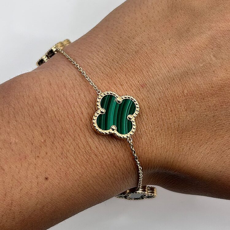 Bracelet or 18k Malachite 7.58grs - 19cm