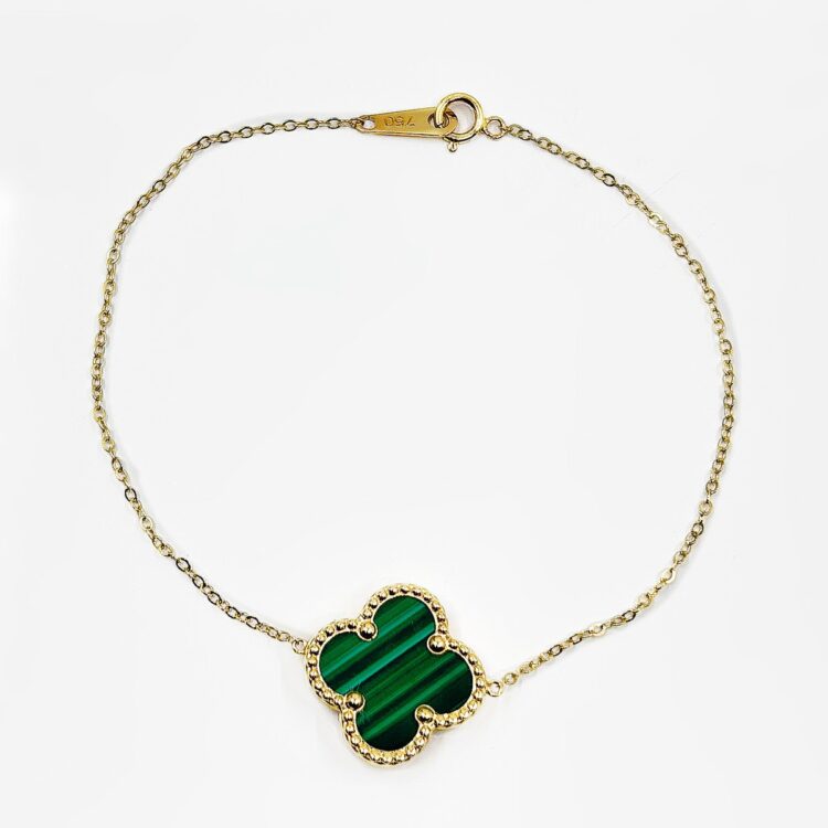 Bracelet or 18k Malachite 2.79grs - 19cm